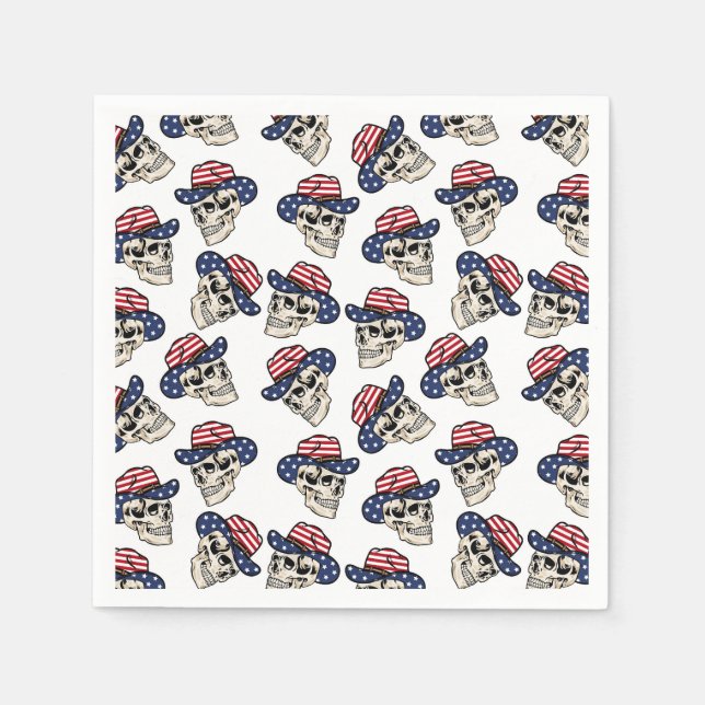 kühne American Cowboy Skull Serviette (Vorderseite)