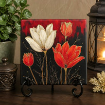 Kühne Art Deco Tulpen