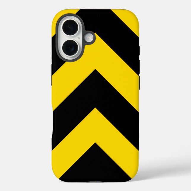 Kühne Autobahn Verkehr Hummel Bee Chevrons iPhone 16 Hülle (Rückseite)