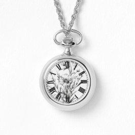 kühne B&W-Wildblumen Armbanduhr