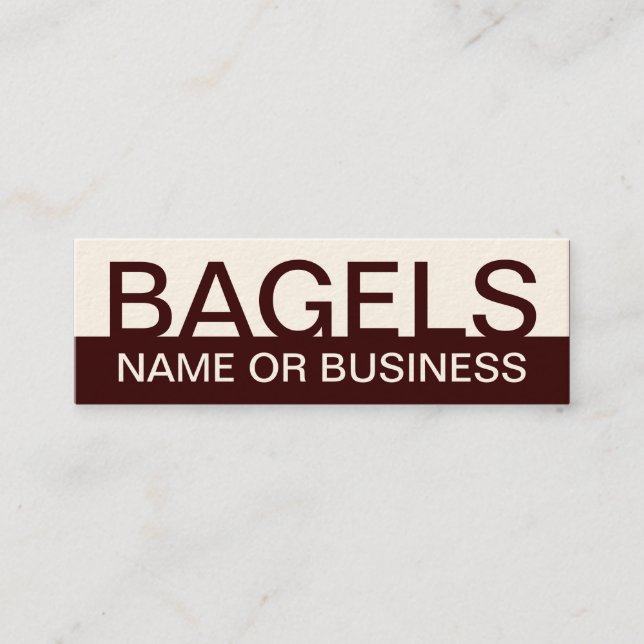kühne BAGELS Mini Visitenkarte (Vorderseite)
