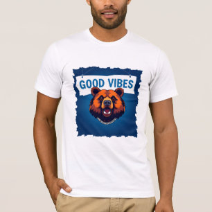 Kühne Bärenillustration mit inspirierendem Slogan T-Shirt