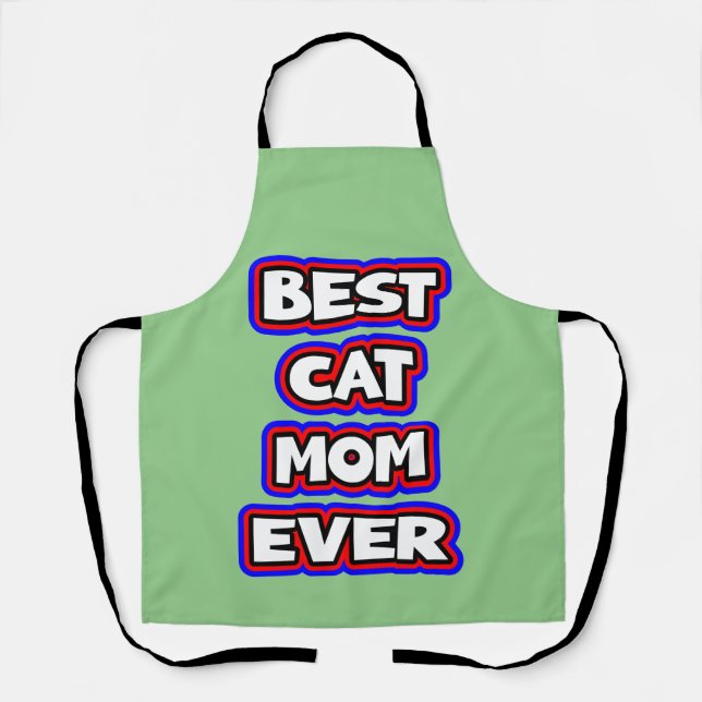 Kühne Best Cat Mama je Spaß Typografie Schürze (Vorderseite)