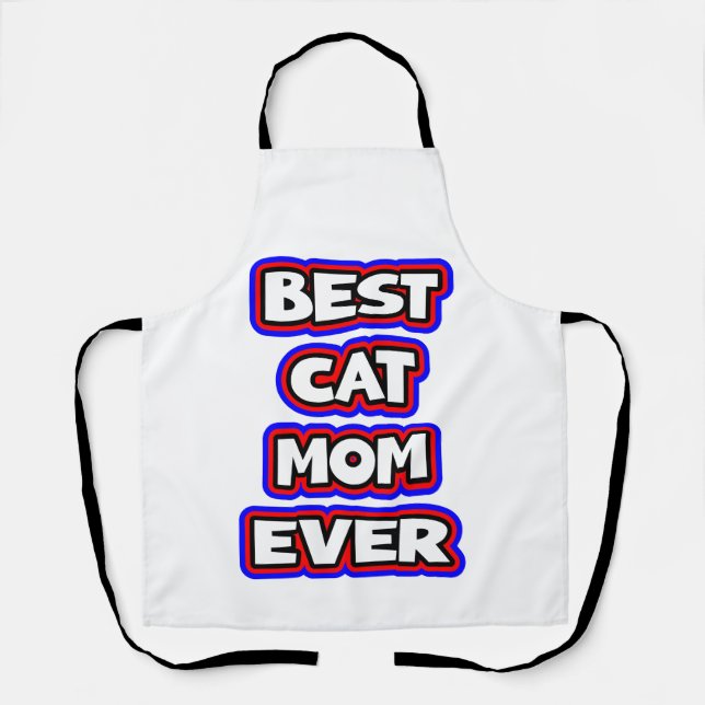 Kühne Best Cat Mama je Spaß Typografie Schürze (Vorderseite)