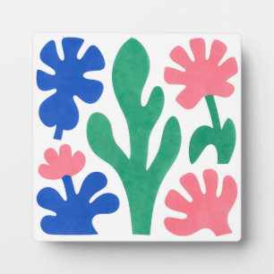 Kühne Blumenausschnitte im Matisse-Stil Fotoplatte