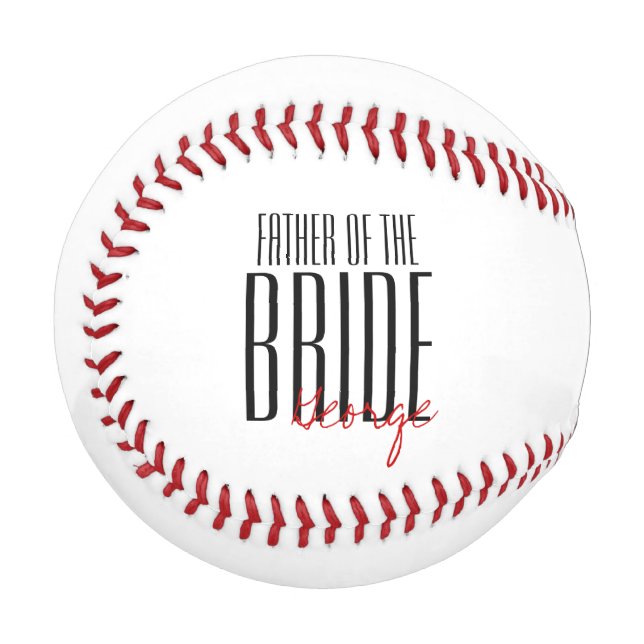 Kühne Briefe "Vater der Braut" Hochzeitsfeier Baseball (Vorderseite Links)