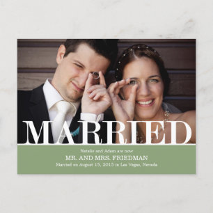 kühne Briefe verkünden die Hochzeit Ankündigungspostkarte