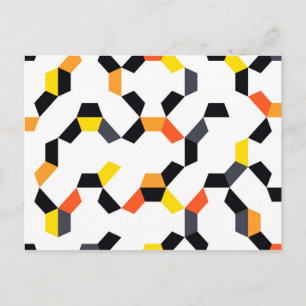 Kühne, coole, trendige, einzigartige, moderne geom postkarte