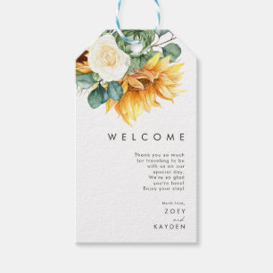 Kühne Country Sunflower Begrüßung Geschenkanhänger