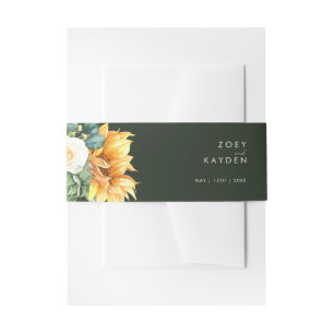 Kühne Country Sunflower Dunkelgrün Einladungsbanderole