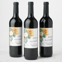 Kühne Country Sunflower | Hochzeitsweinsiegel