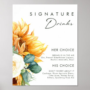 Kühne Country Sunflower   Signaturzeichen für Getr Poster