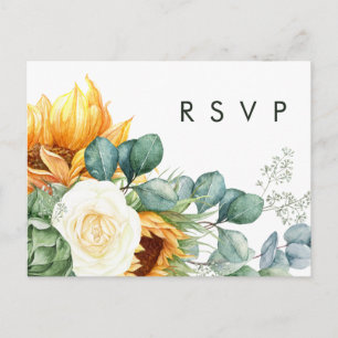 Kühne Country Sunflower   Song Request RSVP Card Postkarte