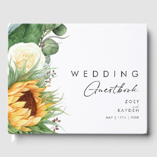 Kühne Country Sunflower Wedding Guest Book Gästebuch