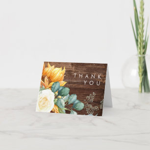 Kühne Country Sunflower Wood danke You Card