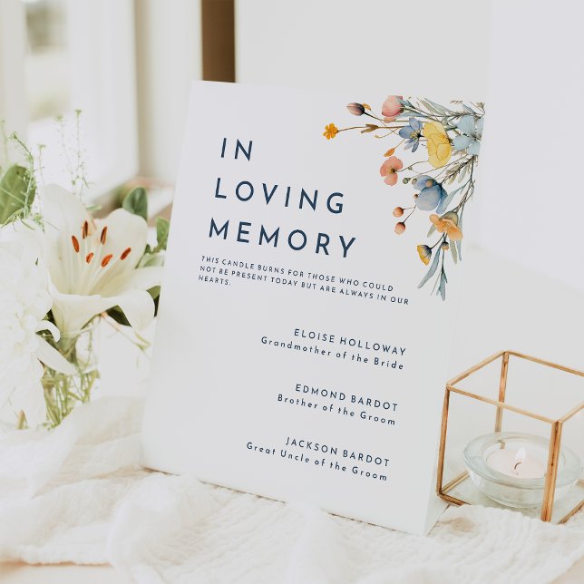 kühne, elegante florale Hochzeitsmesse Sockelschild (Von Creator hochgeladen)