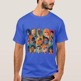 Kühne, farbenfrohe Gesichter, die Individualität f T-Shirt