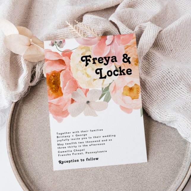 kühne, farbige Blüte | Einladung zur Hochzeit (Von Creator hochgeladen)