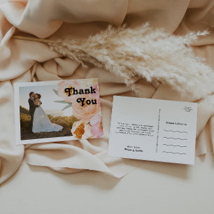 kühne, farbige Blüte   Foto Vielen Dank, Postcard Postkarte