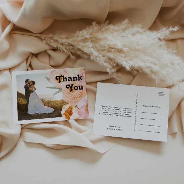 kühne, farbige Blüte | Foto Vielen Dank, Postcard Postkarte (Von Creator hochgeladen)