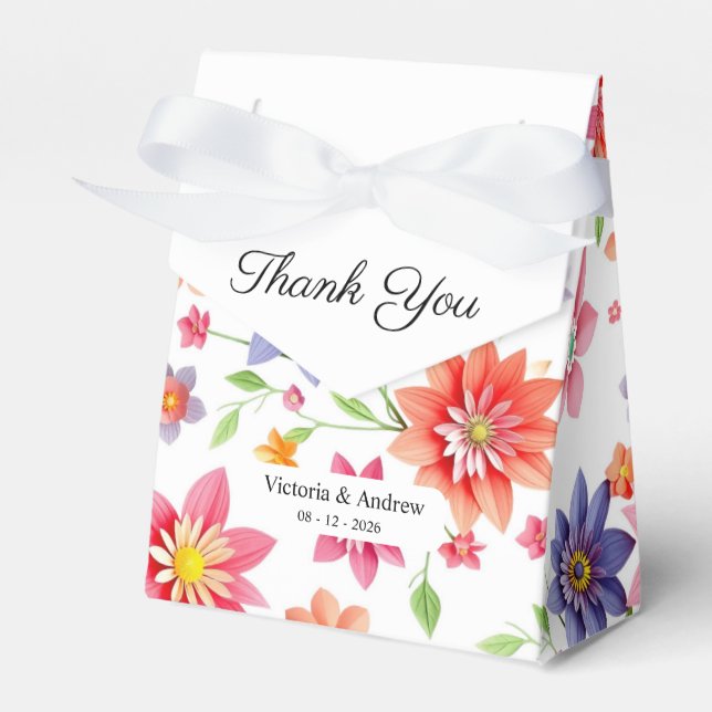 kühne, farbige Blüte Geschenkschachtel (Vorderseite)