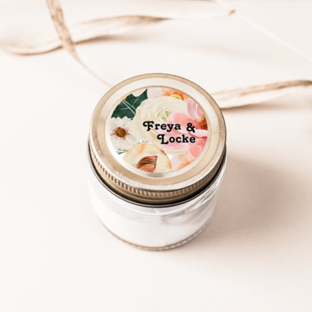 kühne, farbige Blüte | Hochzeiten von Umschlag Auf Runder Aufkleber (Von Creator hochgeladen)