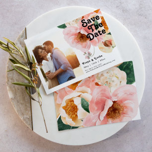 kühne, farbige Blüte   Horizontales Foto Save The Date