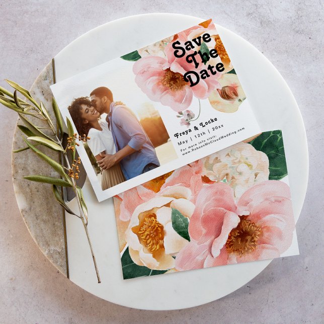 kühne, farbige Blüte | Horizontales Foto Save The Date (Von Creator hochgeladen)