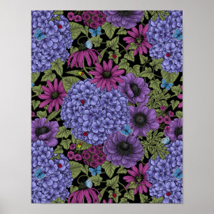 Kühne Gartenblumen Poster