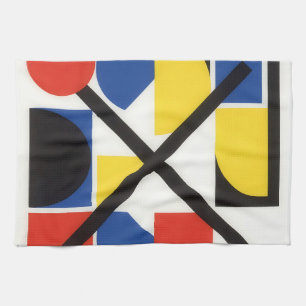 Kühne geometrische Bauhaus-Suprematistische Kunst Geschirrtuch