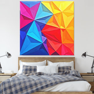 Kühne geometrische Prismen-Abstrakte Kunst Leinwanddruck