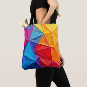 Kühne geometrische Prismen-Abstrakte Kunst Tasche