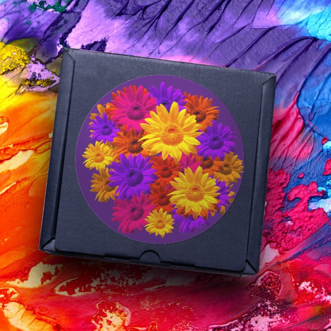 Kühne Girly Hippie Blume Cool Spaß Girly Achtzig Runder Aufkleber (Von Creator hochgeladen)