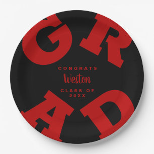 Kühne GRAD Scarlet Red auf Black Custom Abschluss Pappteller