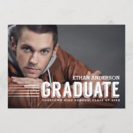 kühne Graduate | Partei für den Foto von White Tex Einladung