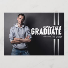 kühne Graduate | Partei für den Foto von White Tex Einladung