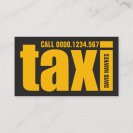 kühne große TAXI-Briefe auffallend Gelber Taxidien Visitenkarte