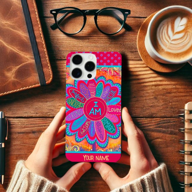 Kühne Inspirierend Ich bin Blume farbenfroher Nied iPhone 16 Pro Max Hülle (Von Creator hochgeladen)