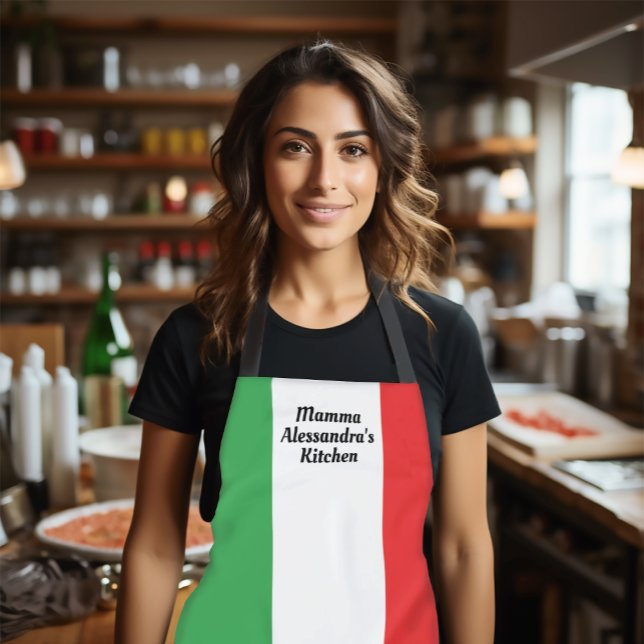 Kühne italienische Flagge Italien Personalisierte  Schürze (Customized Flag of Italy Apron)