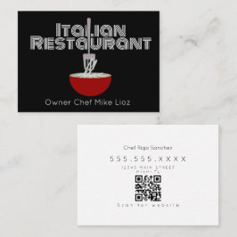 Kühne italienische Restaurant Visitenkarte