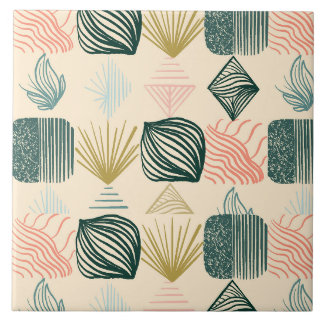 Kühne Karibik-Stammes-Mudcloth: Boho Buttercreme Fliese