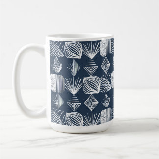 kühne Karibik-Stammtücher: Navy Blue & White, Kaffeetasse