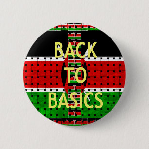 kühne kenianische Motif: Eine Zurück-zu-Basics-Äst Button