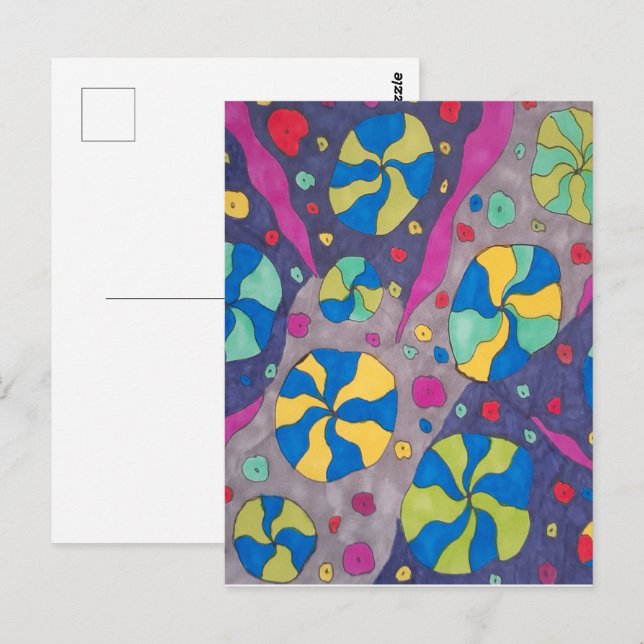 Kühne kosmische Kanadische Kunst Postkarte (Vorne/Hinten)