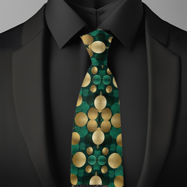 kühne Kreise der Smaragdgrünen und goldenen Neckti Krawatte (Von Creator hochgeladen)
