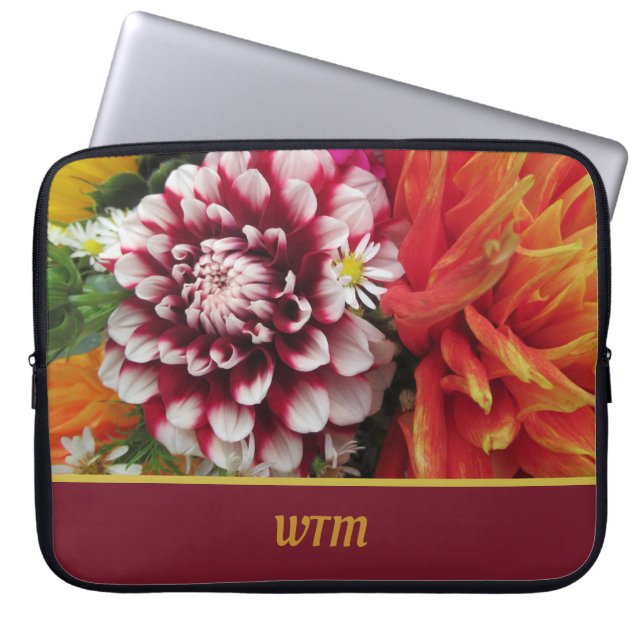 Kühne, kundenspezifische Dahlia Laptop-Siebe mit I Laptopschutzhülle (Vorderseite)