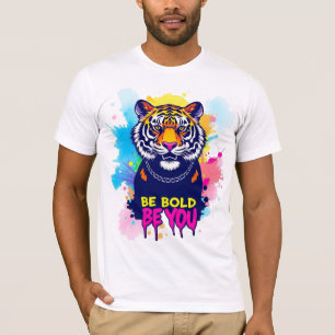 Kühne künstlerische Illustration eines Tigers T-Shirt