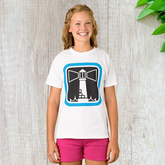 kühne Leuchtturm Beacon mit Ozeanwellen-Symbol T-Shirt (Von Creator hochgeladen)
