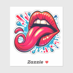 Kühne Lips Showcase Creative Art Aufkleber