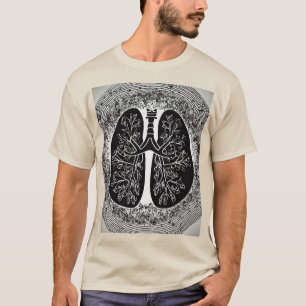 Kühne Luft: Abstrakte Lungs-Logo-T-Shirts T-Shirt